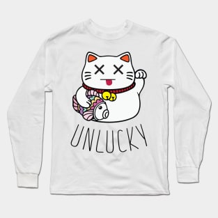 Unlucky Maneki Neko Long Sleeve T-Shirt